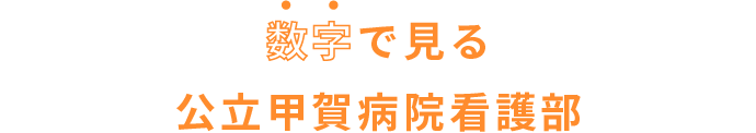 数字で見る公立甲賀病院看護部
